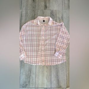 Daisy brand sheer material flannel looking long sleeve top. NWOT.